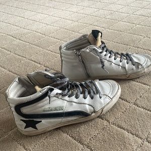 Golden goose..good condition..distressed with leopard shoe laces.
